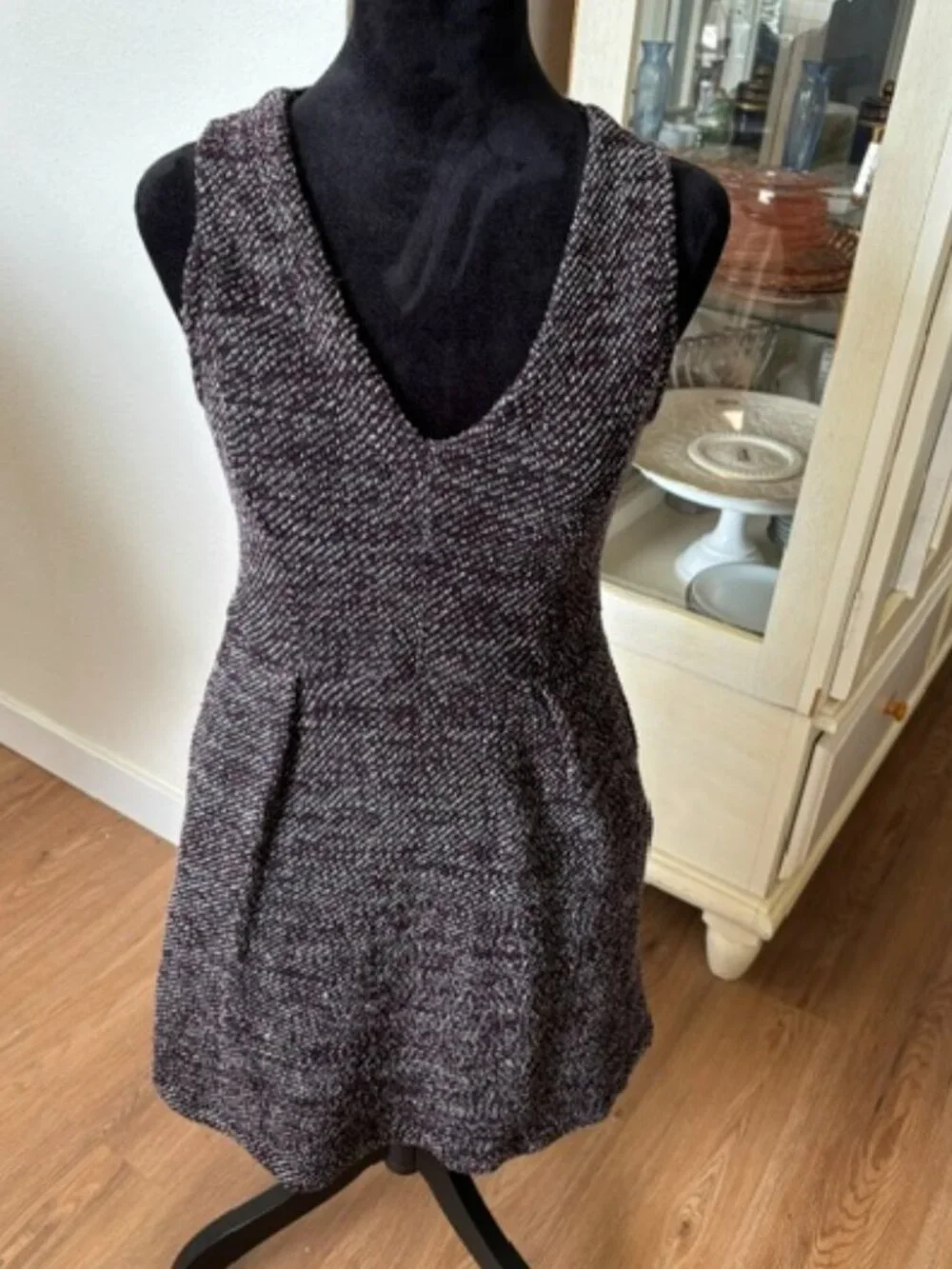Madewell Terrace Tweed V Neck Sleeveless Dress Small